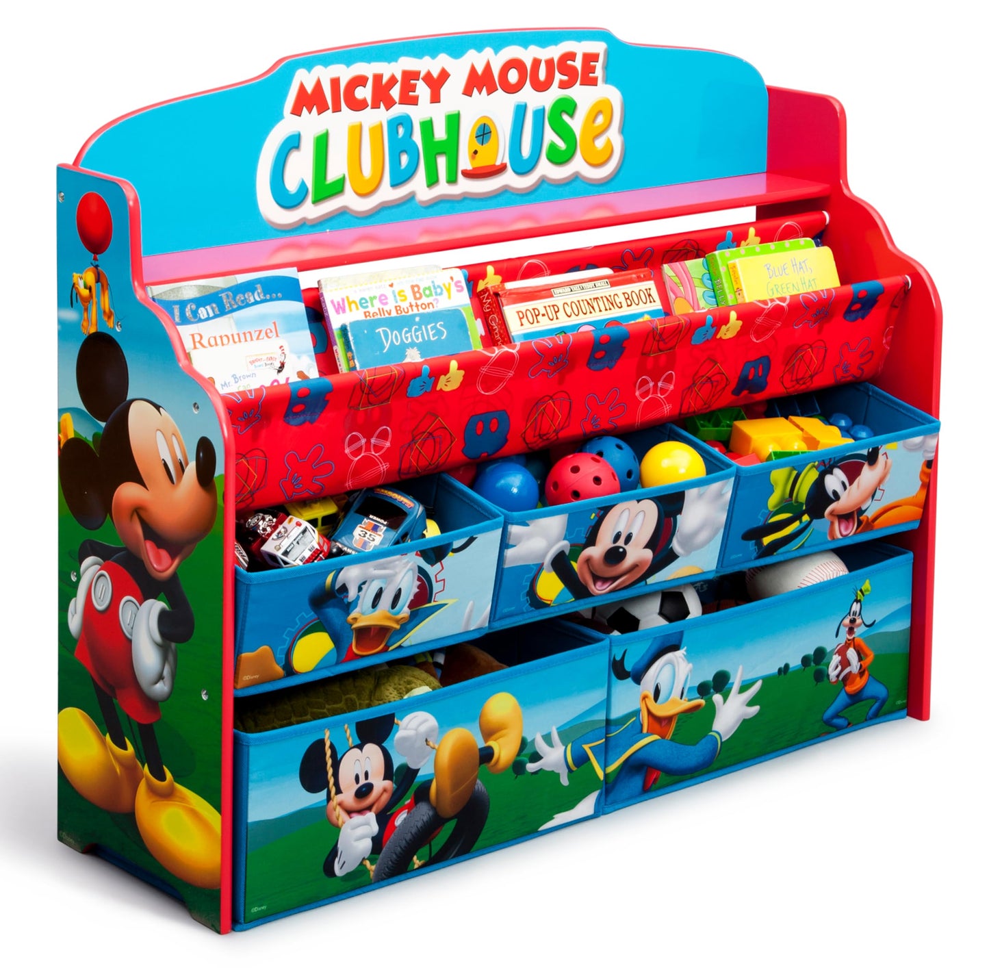 Delta Children Deluxe Book & Toy Organizer, Disney Mickey Mouse