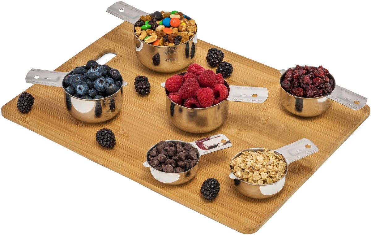 Hudson Essentials Stainless Steel Measuring Cups Set (6 Piece Set)