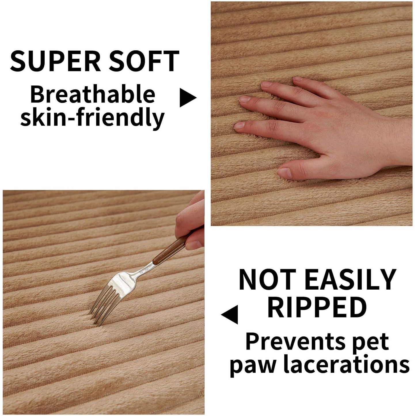 HAOMAIJIA Waterproof Couch Cover for Dogs Washable,Faux Fur Pet Couch Covers for Sofa,Soft Dog Bed Cover Non-Slip Couch Covers for 3 Cushion Couch Sofa Pet Friendly (Khaki, 35" x 95" 1 Pack)
