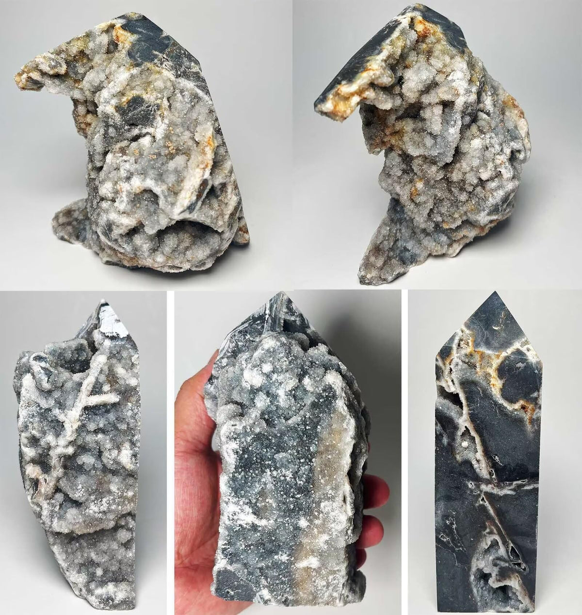 FZBHRO Sphalerite Geode Towers Crystal Point Obelisk Irregular Shape Healing Crystal Stone Wand Meditation Gift 0.6-0.8 Pound