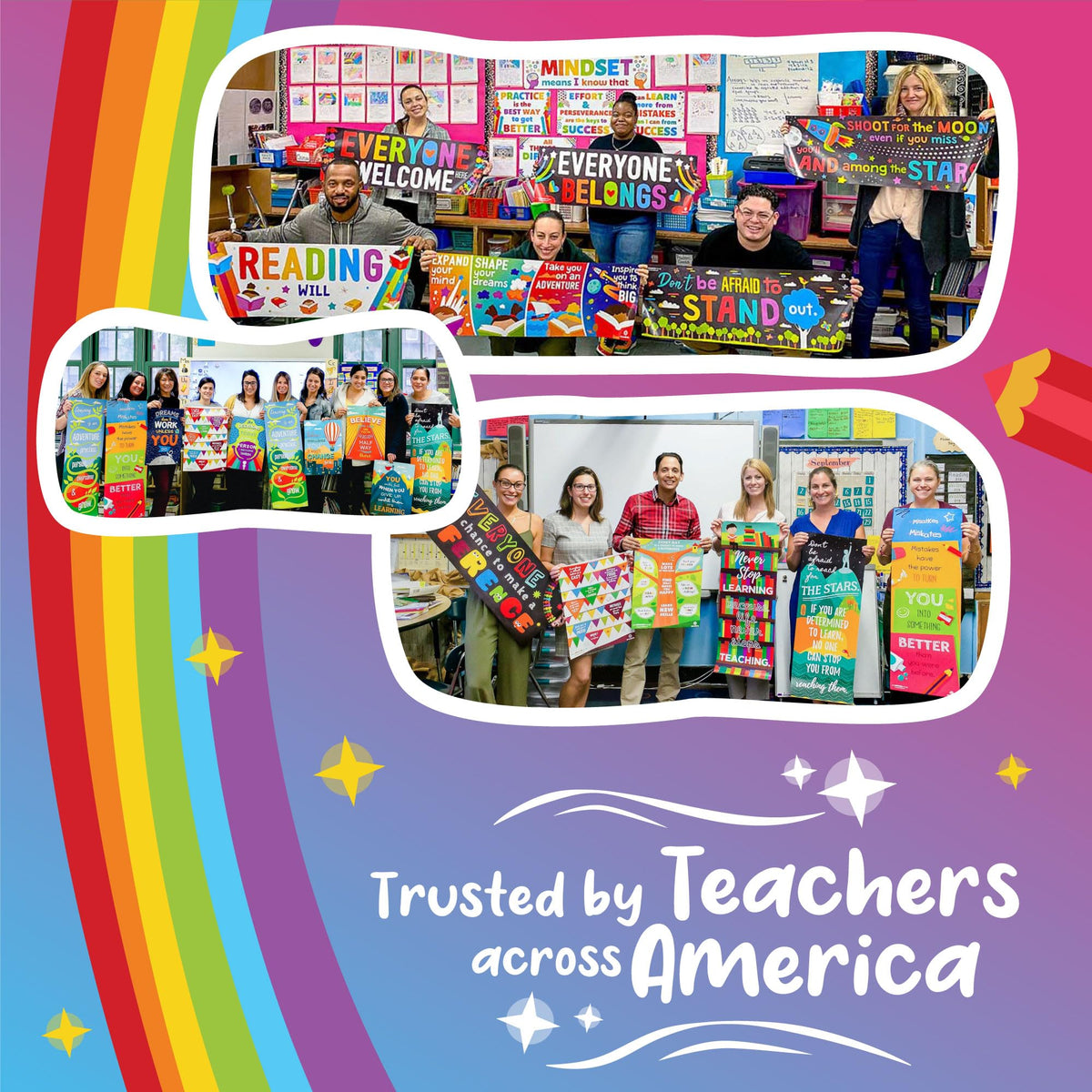 Sproutbrite 11 Pack 13.75"x19.75" Educational Posters for Toddlers Large Classroom Decorations for Preschool & Homeschool โ Includes Alphabet, Numbers, Seasons, and Emotions โ High-Visibility Learning Charts for Ages 3-5