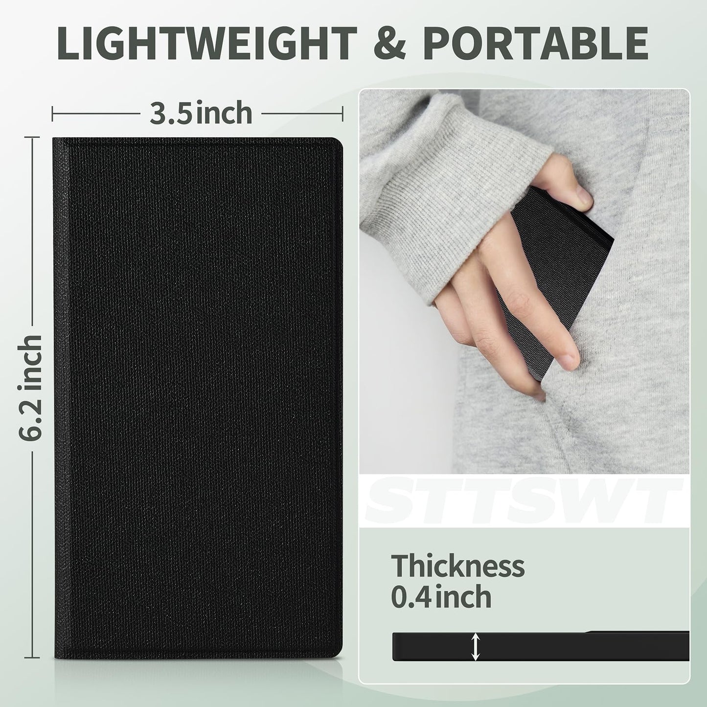 LCD Writing Tablet for Adults: 6.5 Inch with Leather Case Full Screen Reusable Digital Notepad Portable Use for Office Study Teaching