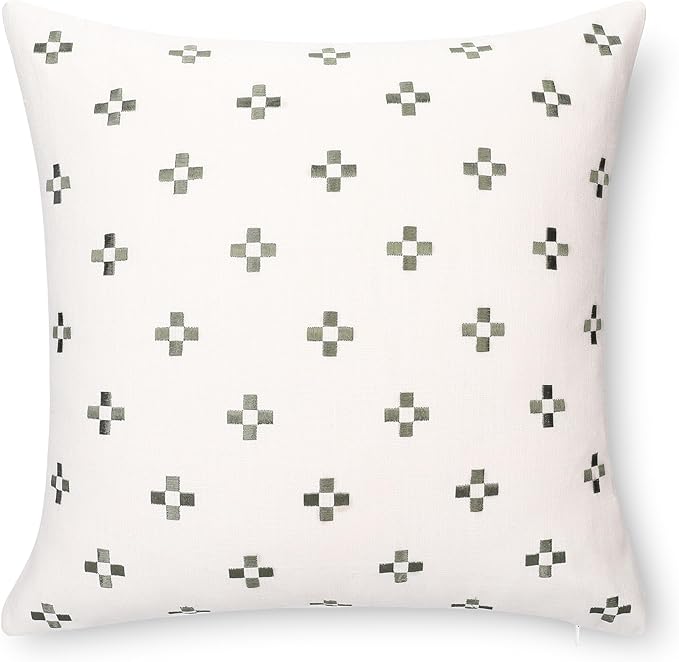 Crumbs Home Modern Farmhouse California Casual Indoor Outdoor Throw Pillow Cover