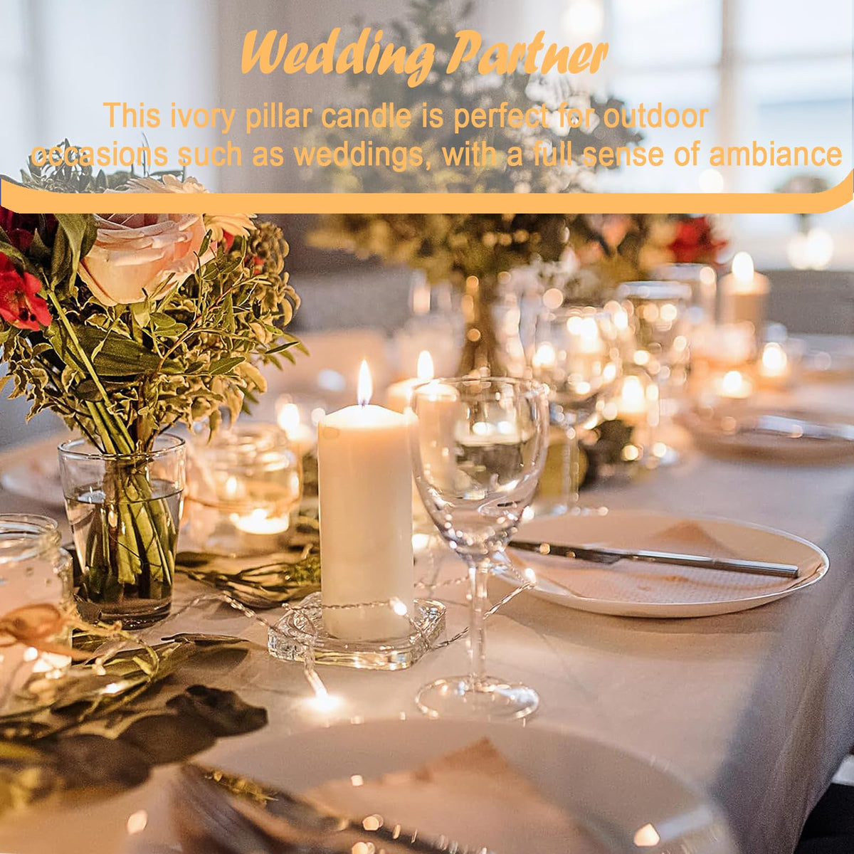 Veiuwa 18 Pcs Ivory Pillar Candles Bulk Set,2x3 2x6 2x8 Inch - 12 Each Size,Hurricane Candles,Dripless Unscented Smokeless,Gives You a Better Atmosphere When Organizing Wedding or Event Party.
