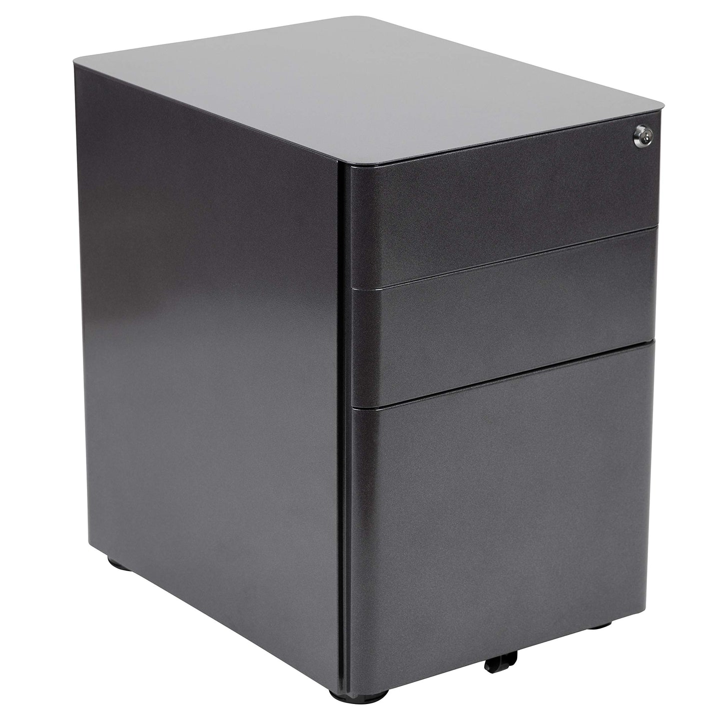 Flash Furniture Work From Home Kit - Adjustable Computer Desk, Ergonomic Mesh Office Chair and Locking Mobile Filing Cabinet with Side Handles