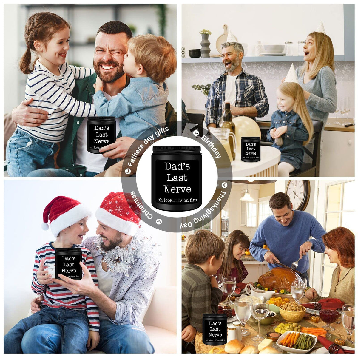Homsolver Dad Gifts from Daughter Son, Gift for Dad Who Wants Nothing, Birthday Fathers Day Christmas for Stepdad Adoptive Father, Dad's Last Nerve Sandalwood Scented Candle