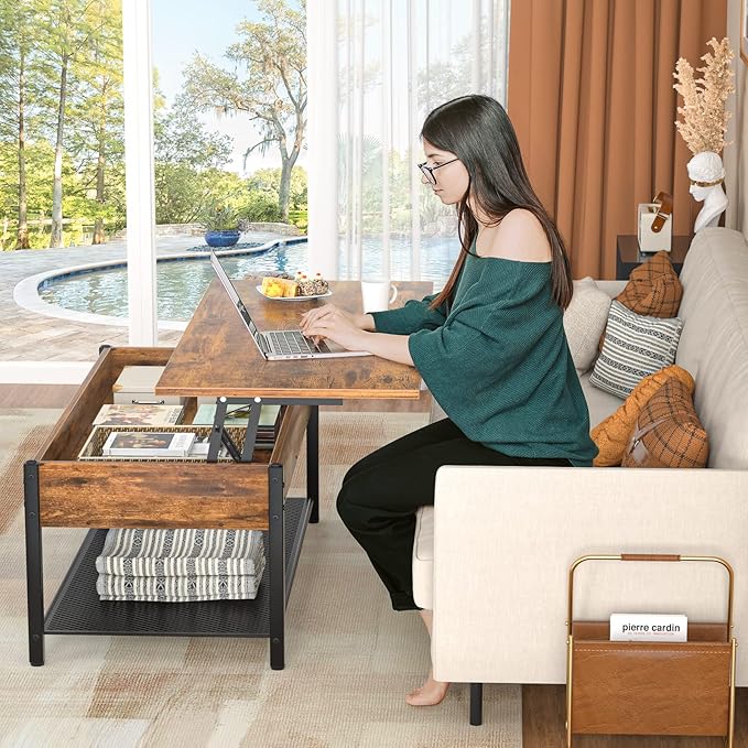 Homieasy 41.7" Lift Top Coffee Table