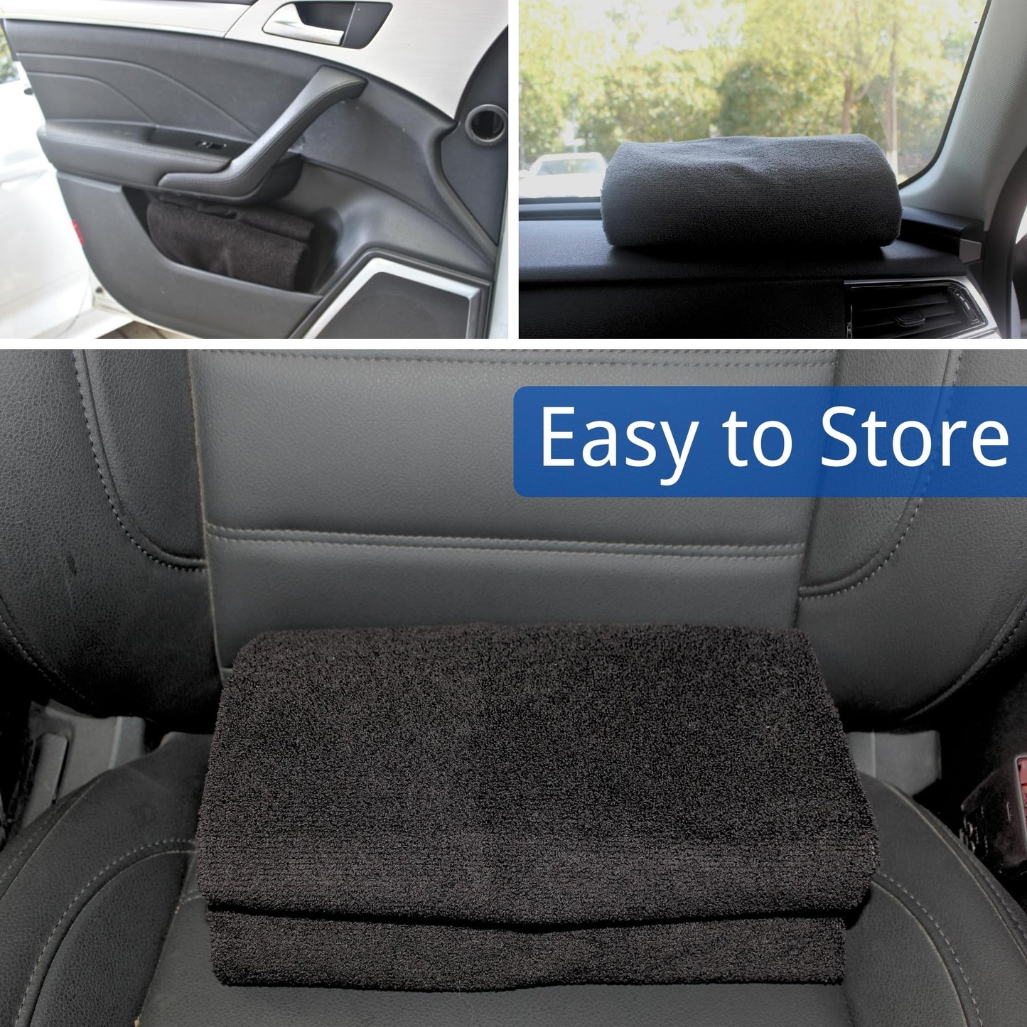 Hirritale Waterproof Car Seat Cover for Front Seats, Protector for Cars SUVs Trucks, Sweat Towel Seat Covers Bucket for Gym,Workout,Beach,Hiking,Running and Swimming (Black, 2PCS)