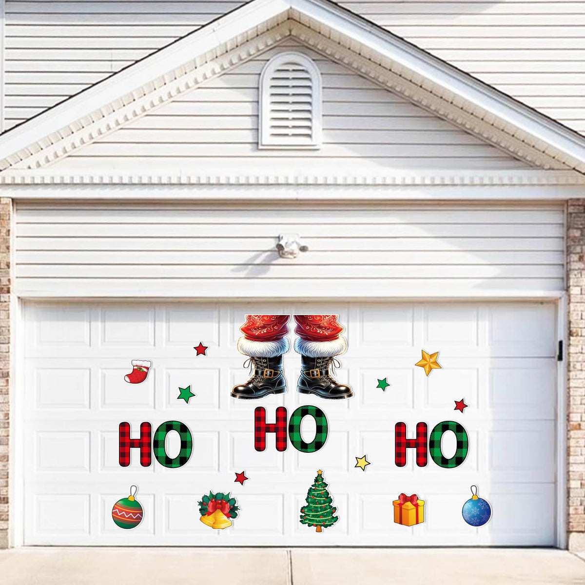 21PCS Christmas Garage Door Decorations Magnets - Santa Merry Xmas Holiday Refrigerator Fridge Kitchen Decor