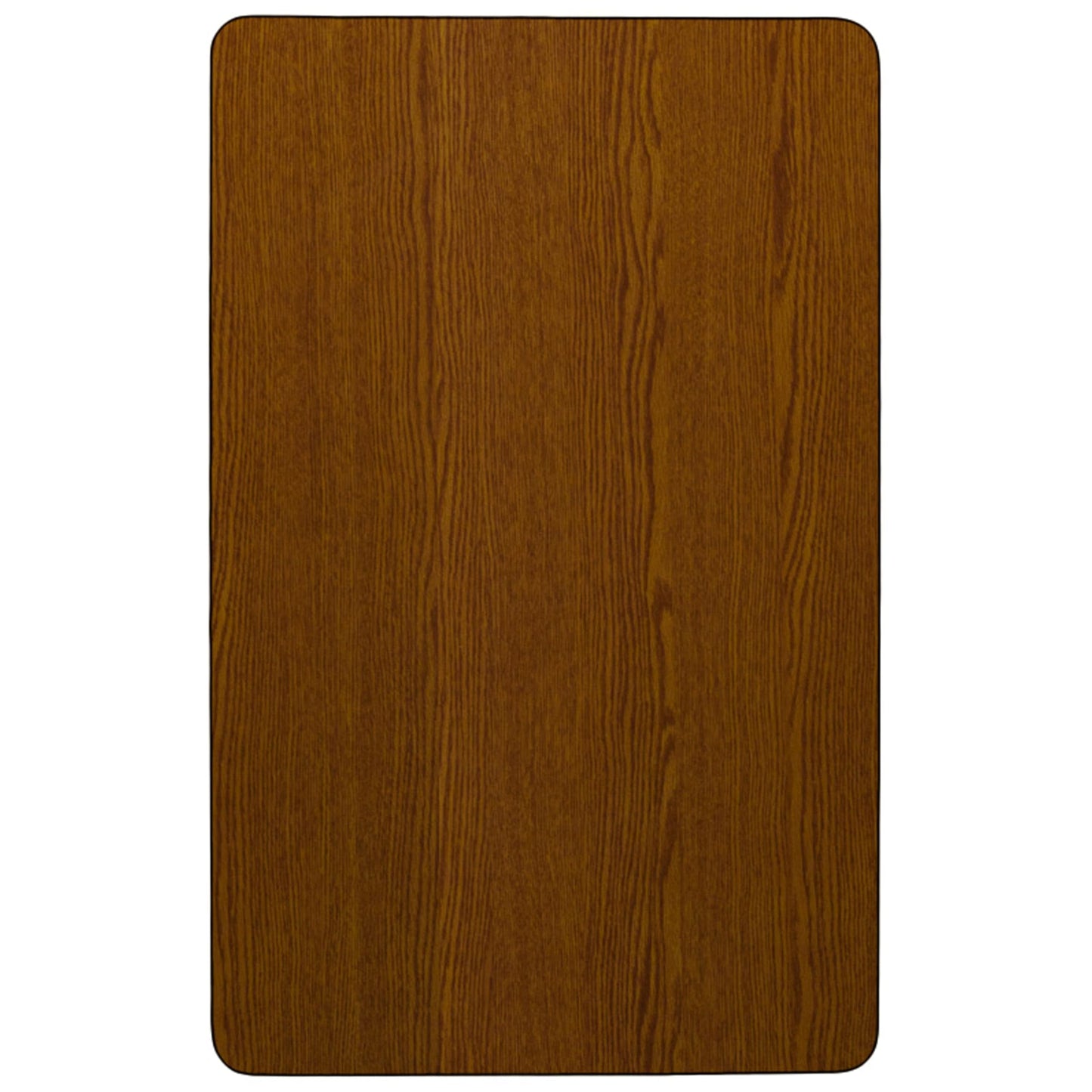 Flash Furniture Mobile 24''W x 48''L Rectangular Oak HP Laminate Activity Table - Standard Height Adjustable Legs