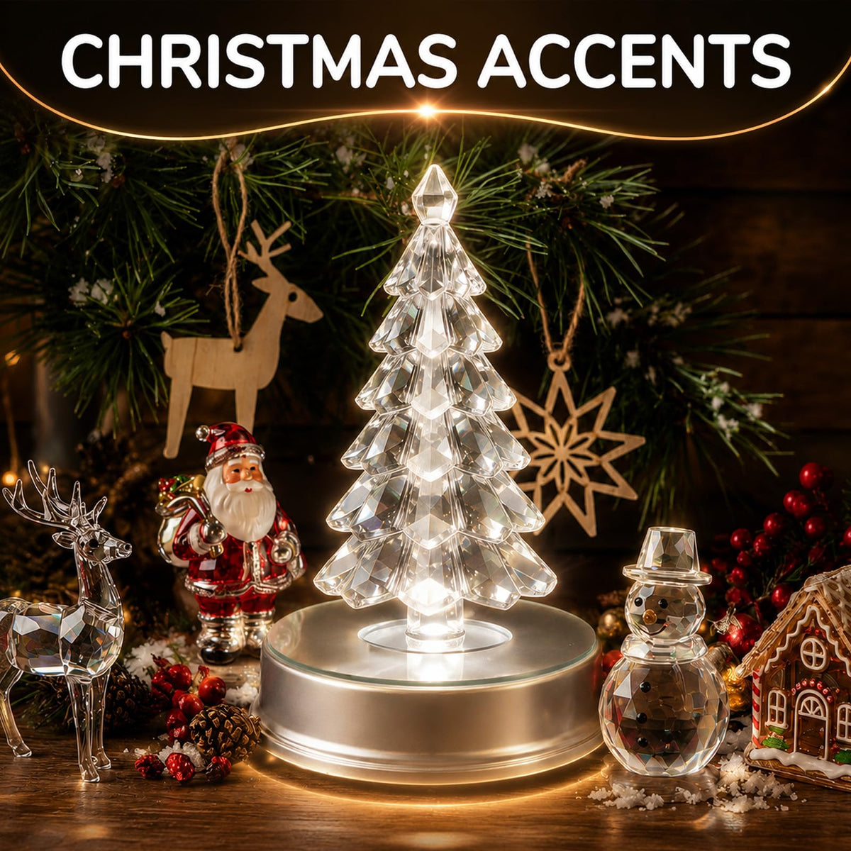 Wettal 20 Pack LED Light Base Wireless White Light Display Stand Silver LED Lighted Base for Glass Art Crystal Art Statue Display Stand Powered by Aaa Batteries Home Party Wedding Christmas Decor