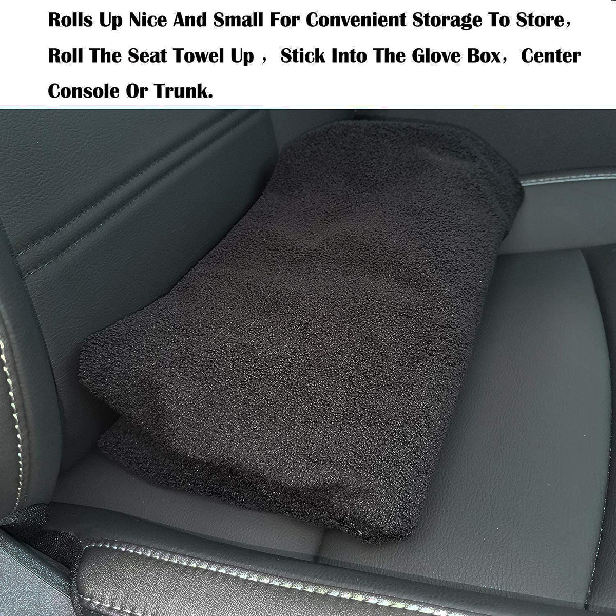 LoyaGour Car Seat Cover Protector Front Seats,for Gym Workout,Running,Swimming,Beach and Hiking,Waterproof Sweat Towel Bucket Seat Covers for Cars SUV Trucks (Black, 1Pcs)