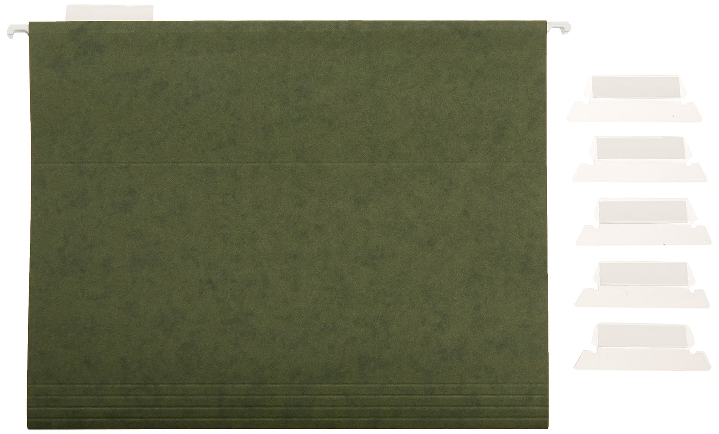 Amazon Basics Hanging File Folders with Adjustable Tabs, Sturdy Expandable Document Organizer, Letter Size 8.5x11 inch, Green, 25-Pack