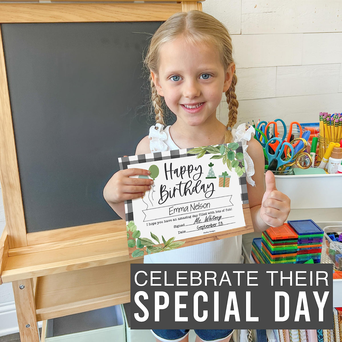 Happy Birthday Certificates for Students - 25 Student Birthday Certificates for Kids Classroom Must Haves, Teacher Supplies for Classroom Elementary, Farmhouse Teacher Essentials