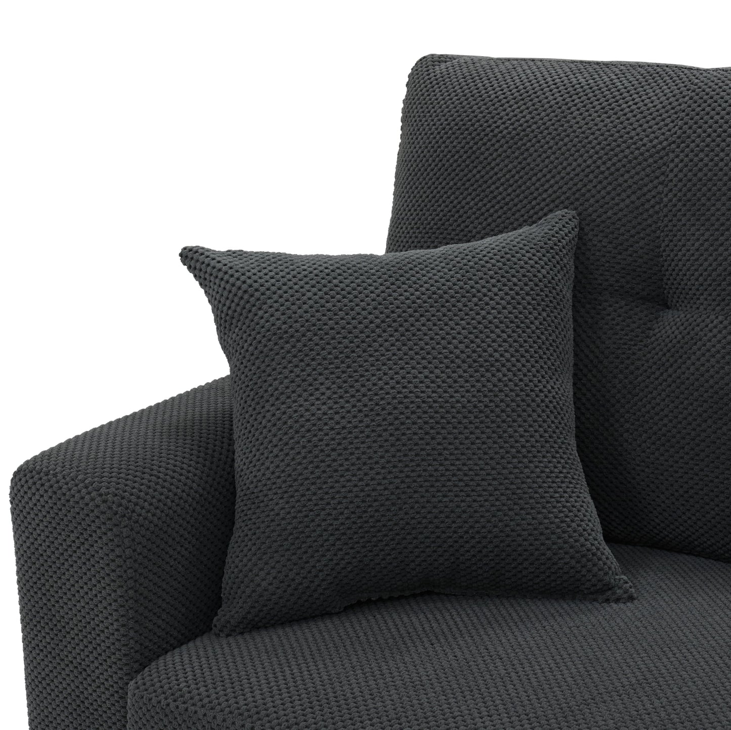 WuerQi 71" Sofa Bed with Queen Size Pull Out Couch, Sectional Sleeper Sofa with Reversible Storage Chaise, L Shaped Couch for Living Room, Apartment and Small Spaces (Dark Gray-L Shaped)