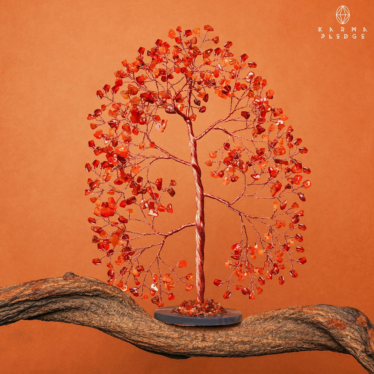 Crystal Tree of Life Birthday Gifts for Women, Men, Frineds, Handmade Carnelian Chakra Tree for Home, Room, Office Decor, Bring Money, Positivity, Reiki Healing, Good Luck, Gifts for Mom & Dad