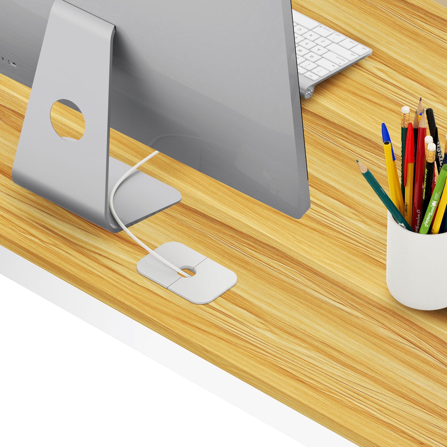 SHW 55 x 60 Inches Commercial-Grade L-Shape Corner Office Computer Desk, Oak