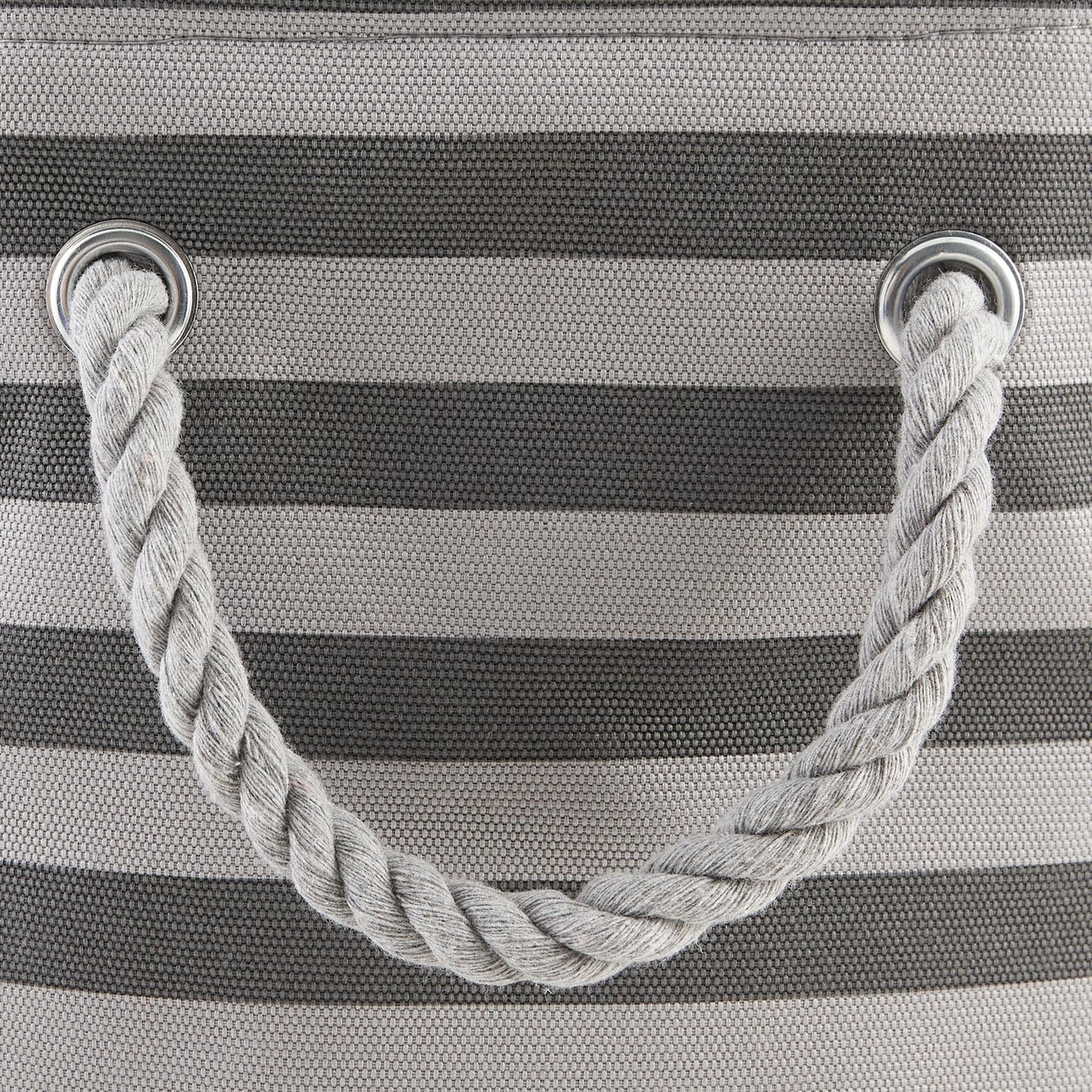 Bone Dry Pet Storage Collection Striped Paw Patch Bin, Large Round, Gray