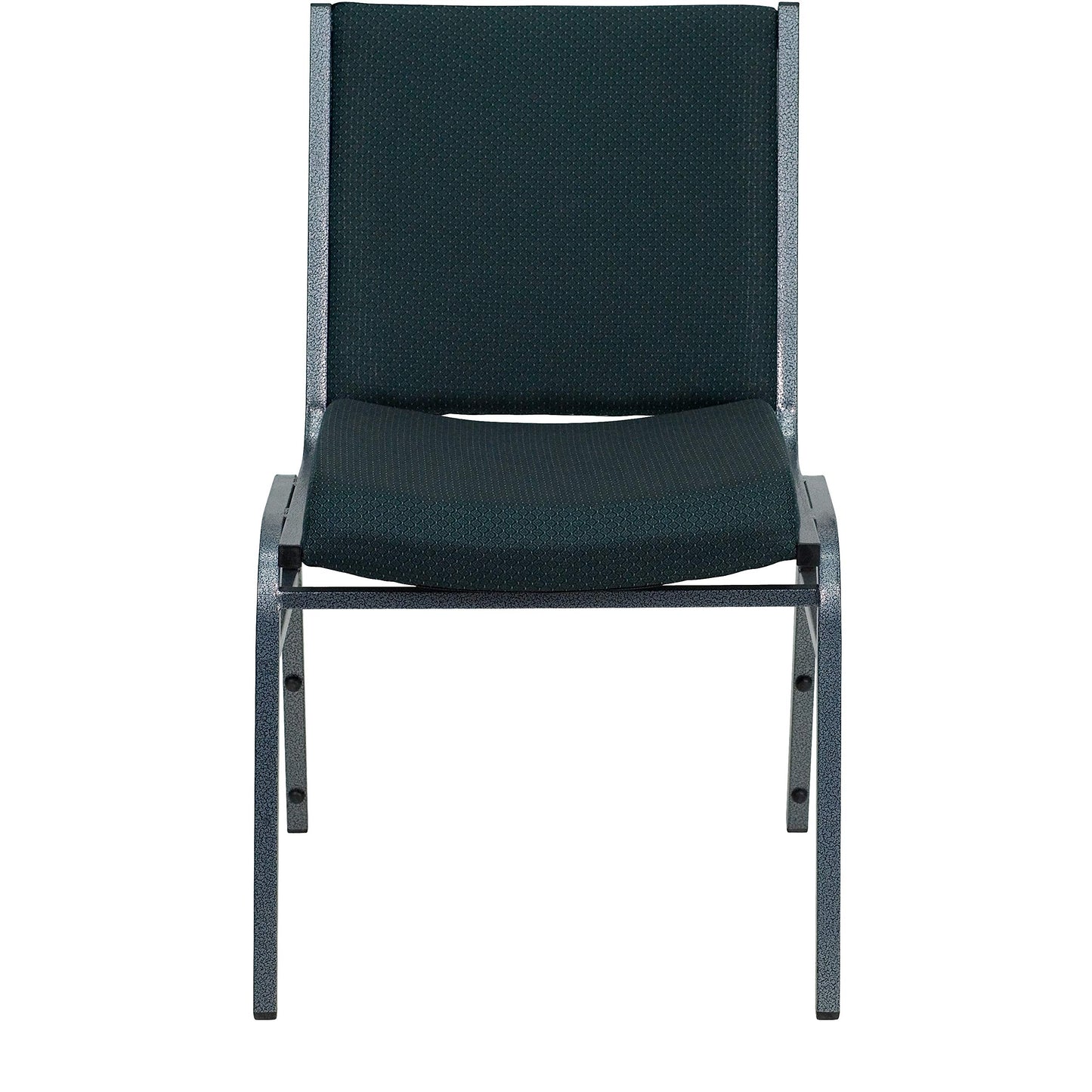 Flash Furniture HERCULES Series Heavy Duty Green Patterned Fabric Stack Chair with Ganging Bracket