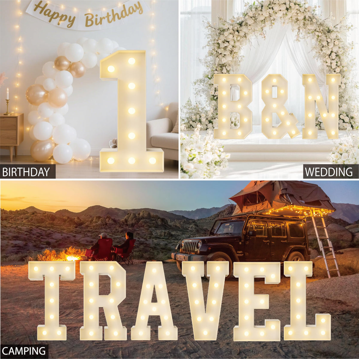 HXWEIYE Big Light Up Letters L,3FT Large Marquee Letters with lights, Mosaic Balloon Frame, Giant Baby Letter for baby shower Birthday Graduation Engagement Party Wedding Christmas Decor (Warm White)