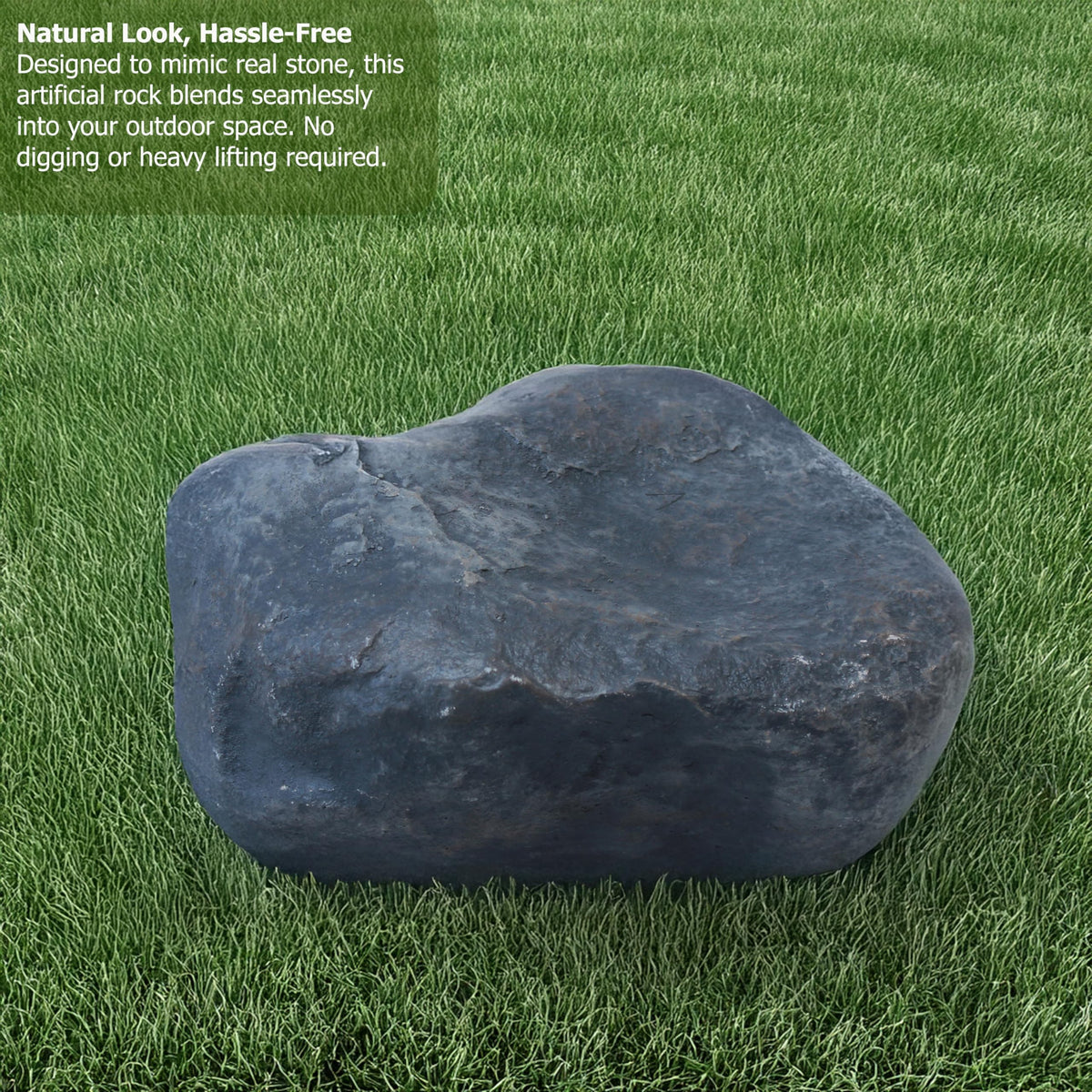 Gardenised Fake Garden Rock Cover Decorative Natural Texture Faux Stone for Outdoor Landscaping Ideal for Hiding Irrigation Valve Water Pump Pipe Electrical Boxes & Cable in Yard or Lawn, Nugget Rock