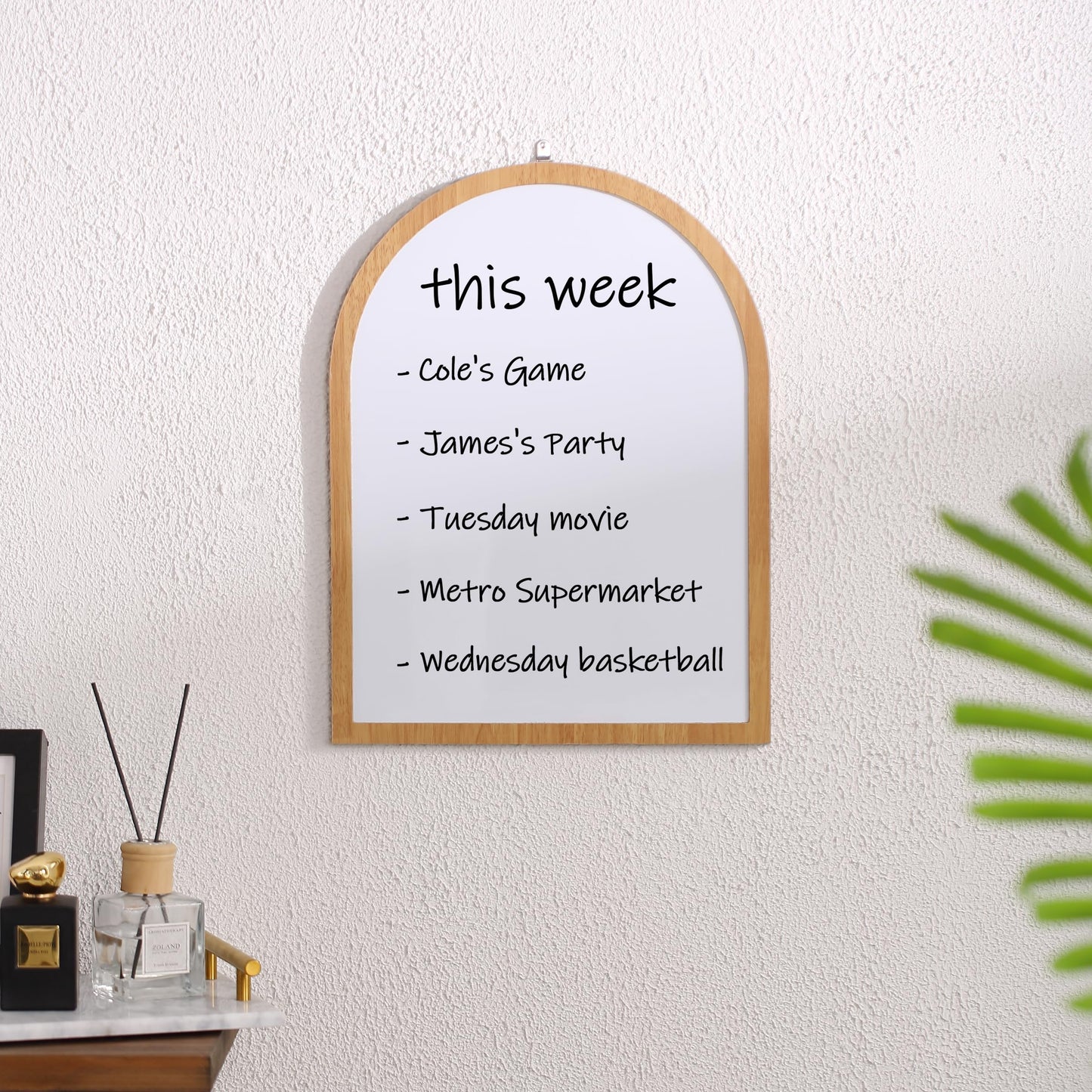 Mr. Pen Dry Erase Board, 16" x 12", Wooden Frame, Boho Design, Mini White Board for Kids & Students, Small Dry Erase Board