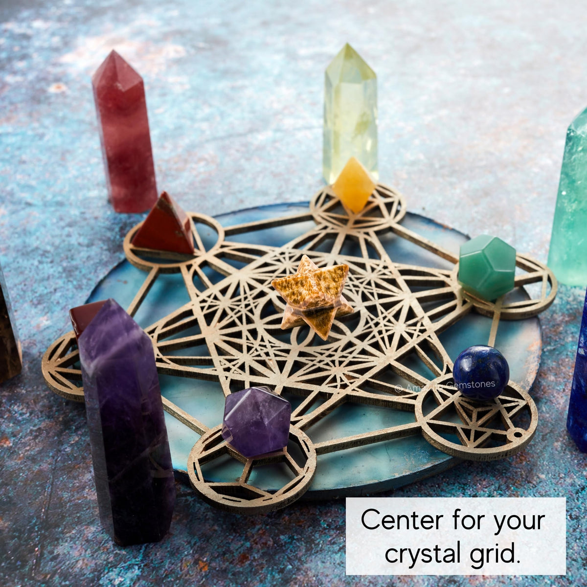 Amazing Gemstone Aragonite Merkaba Crystal - 0.75 Inches Metaphysical Merkaba Star for Meditation - Energetic Tetrahedron Crystal and Healing Stones for Spiritual Growth and Healing (15-20mm)