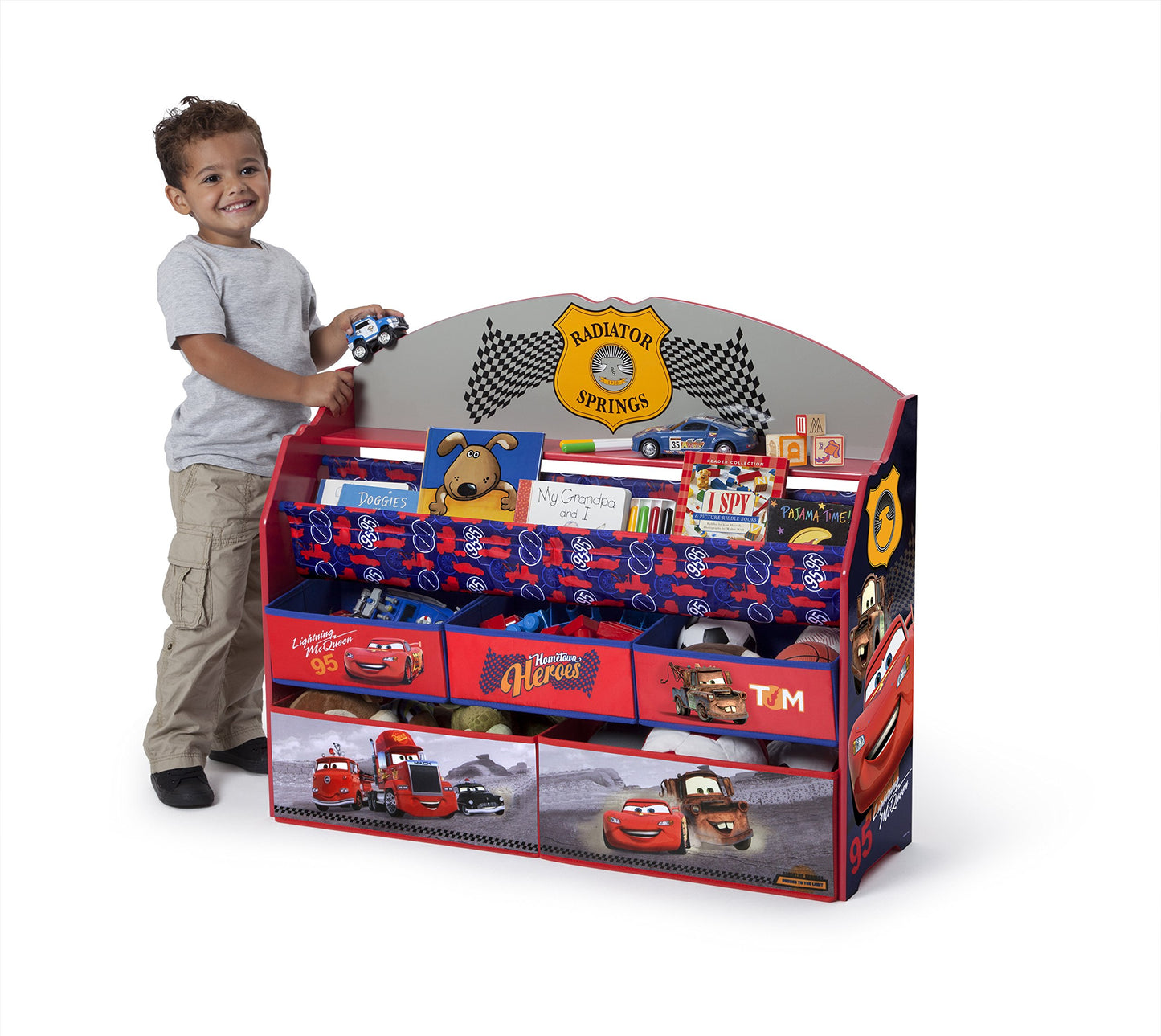 Delta Children Deluxe Book & Toy Organizer, Disney/Pixar Cars
