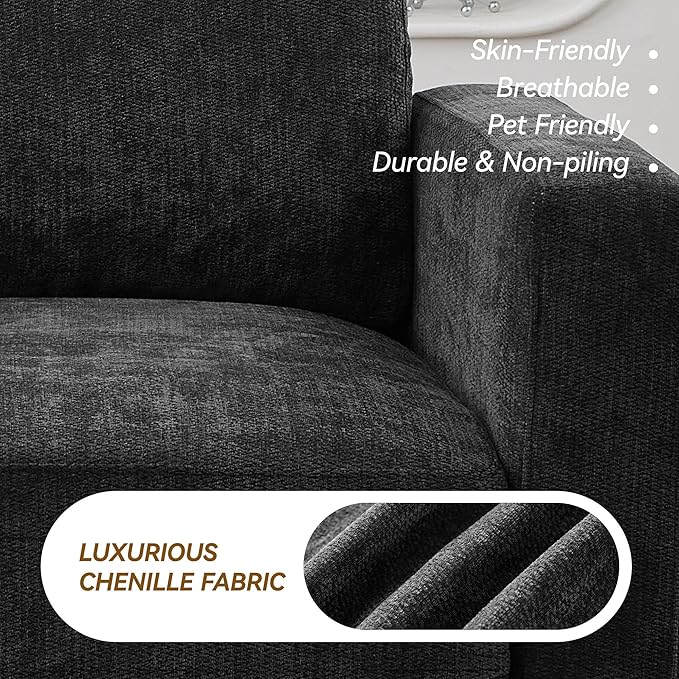 143.8" Modular U Shaped Sofa, Oversized Sectional Cloud Couch, 6 Seater Deep