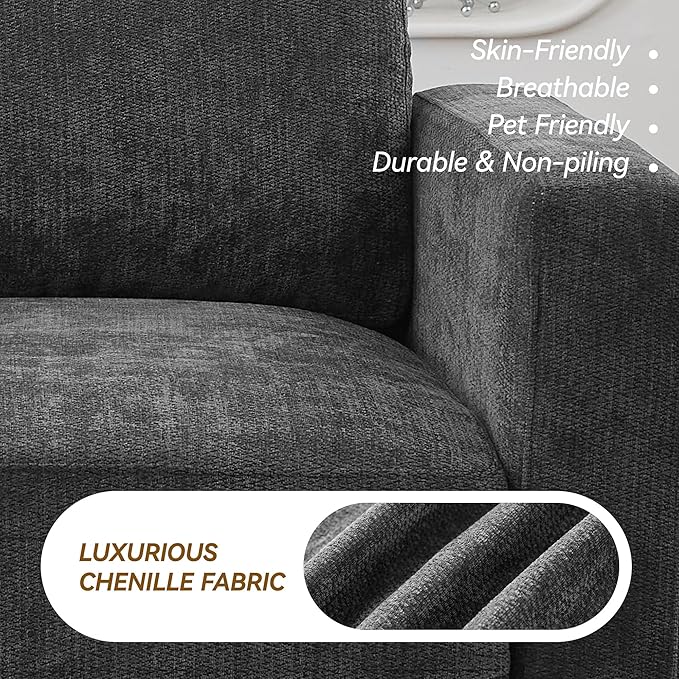 110.6" L Shaped Sectional Sofa, Modular Cloud Deep Seat Couch