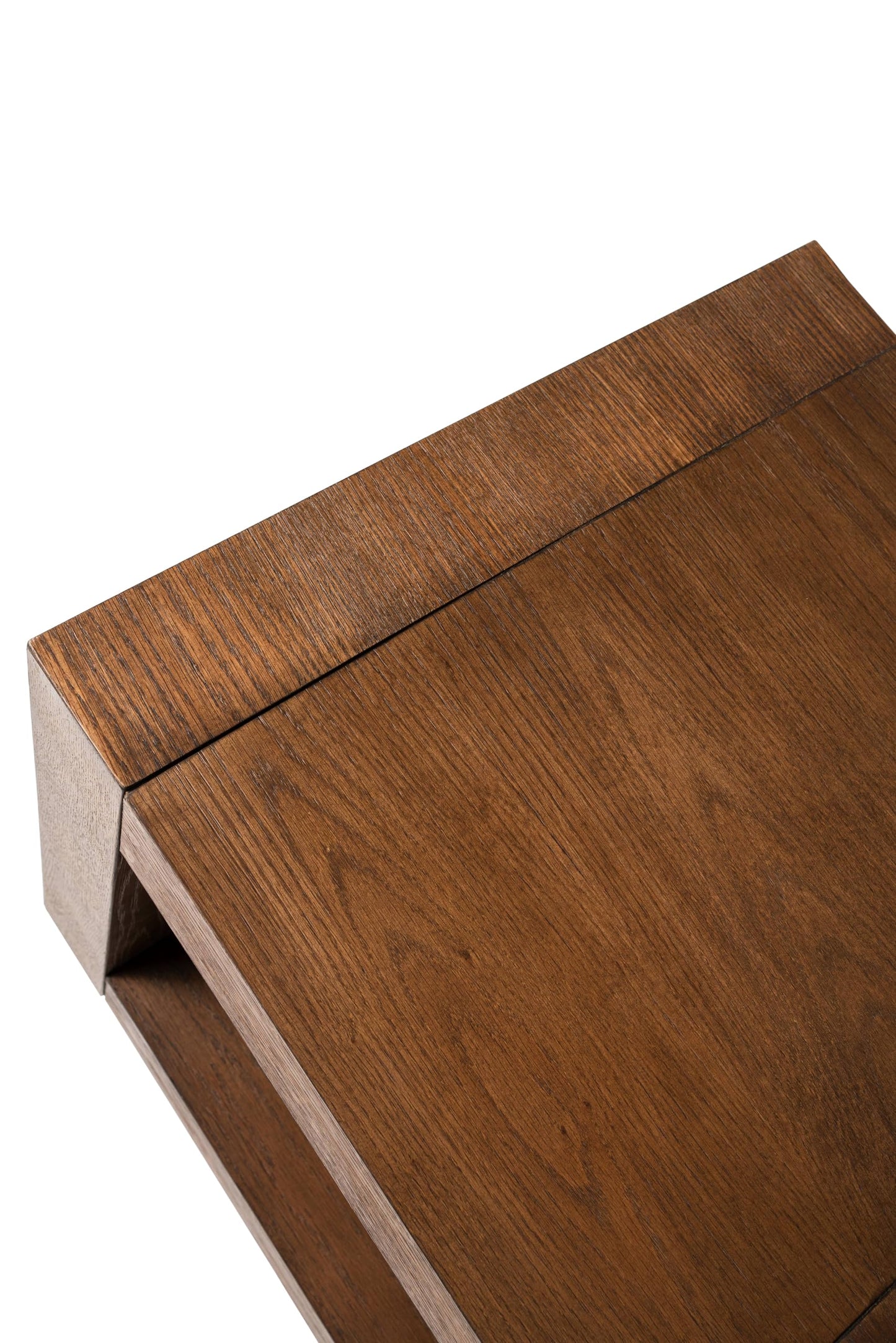 Maven Lane Artemis Side Table (Set of 2) – 22 Inch Square Tables with Storage – Natural Solid Wood – Ideal for Living Room and Bedroom