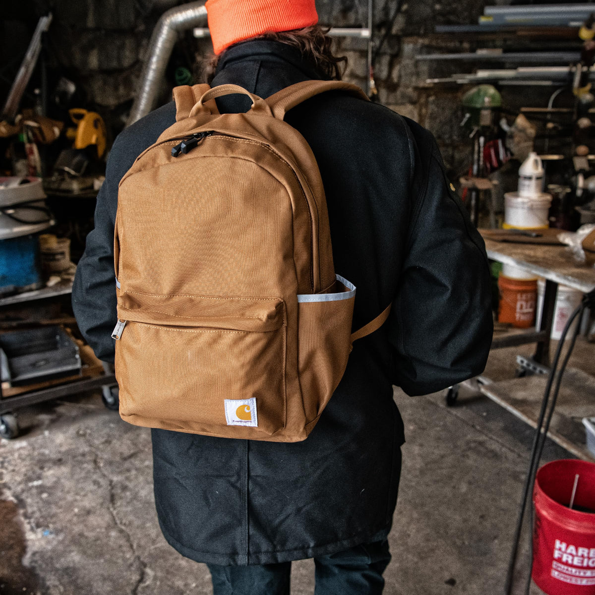 Carhartt 21L Classic Laptop Backpack, Water-Resistant Pack W/ 15" Laptop Sleeve and Organizational Compartments, Black