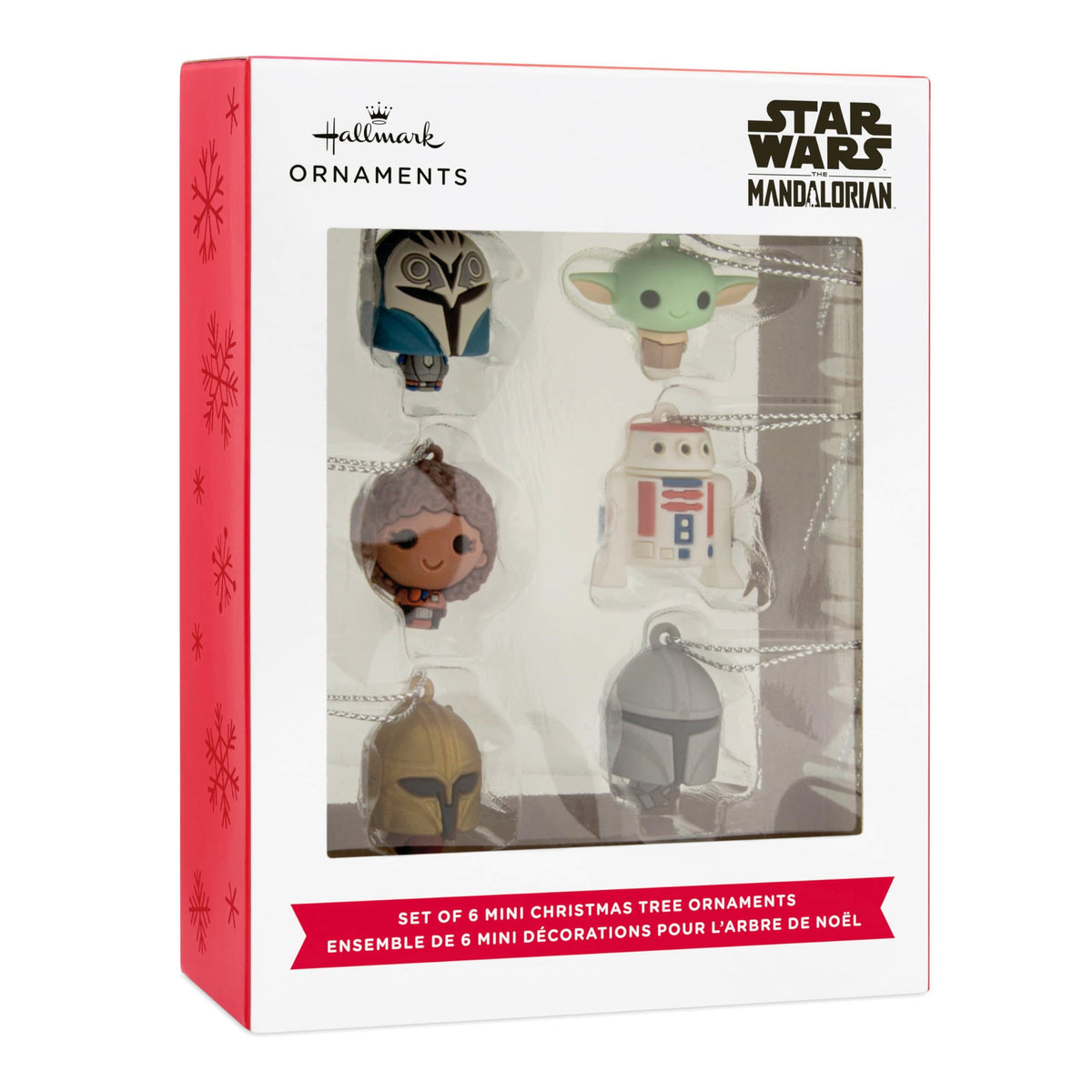 Hallmark Mini Christmas Ornaments, Star Wars: The Mandalorian Miniature Ornaments, Shatterproof, Set of 6, Gifts for Star Wars Fans
