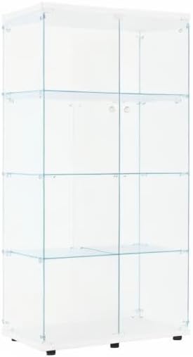 FLYMUHJIA Glass Display Cabinet Kitchen Pantry Storage Cabinet Corner Bar