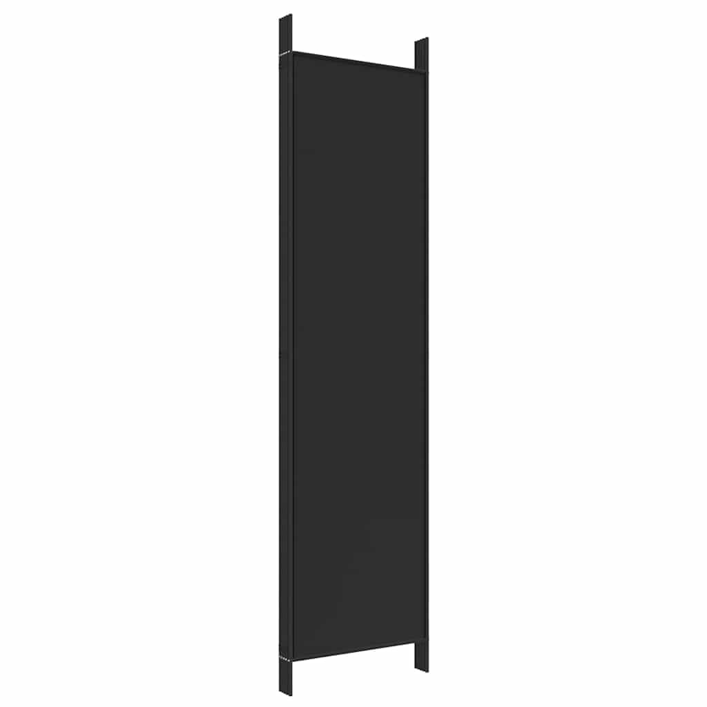 5-Panel Fabric Room Divider Black 98.4x78.7 Inches, Foldable Room Partition for Privacy, Breathable Screen to Separate Bedroom or Block Sunlight