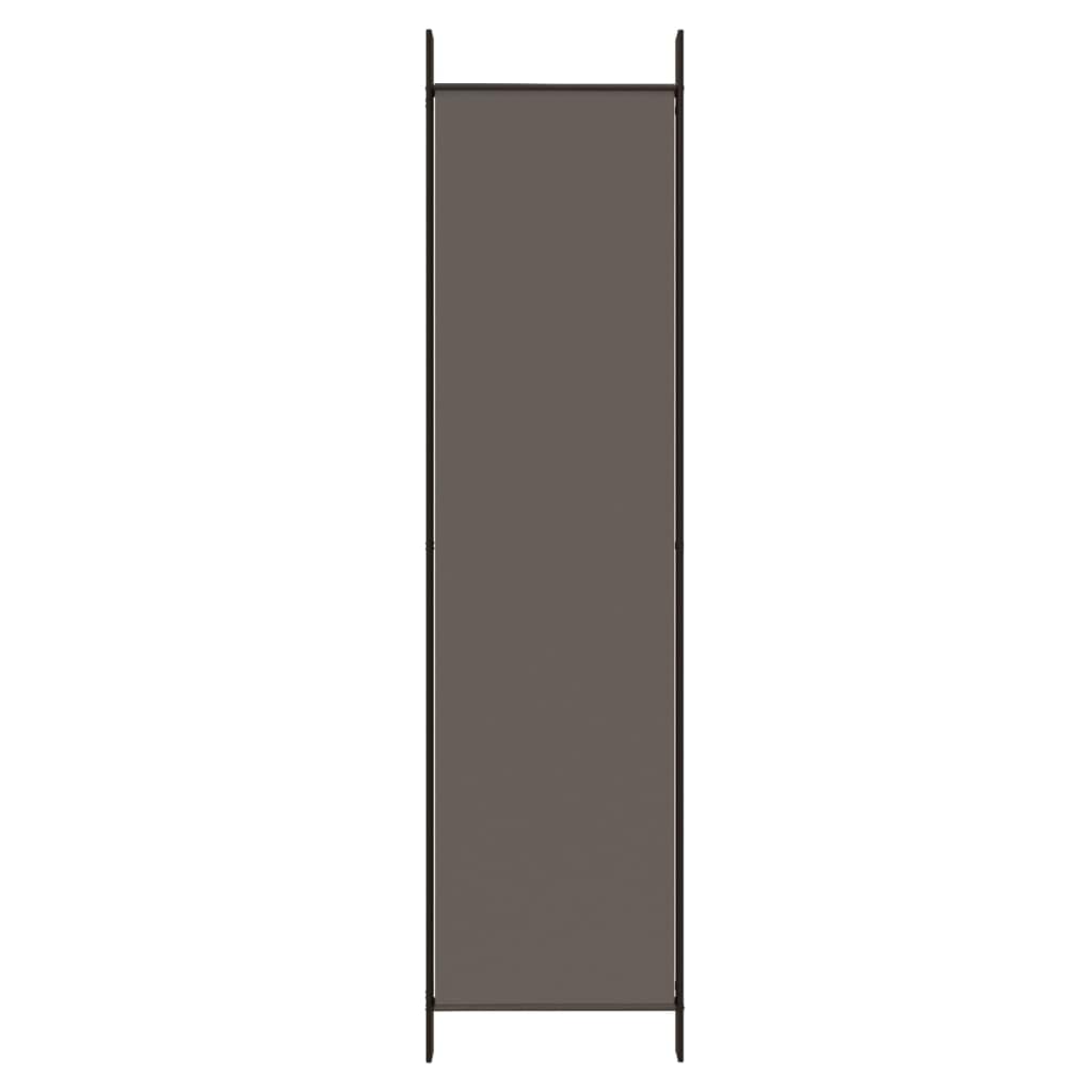vidaXL 4 Panel Room Divider, Room Divider Privacy Screen Folding 4 Panel, Folding Divider Screen for Home Office, Modern Style, Anthracite Fabric