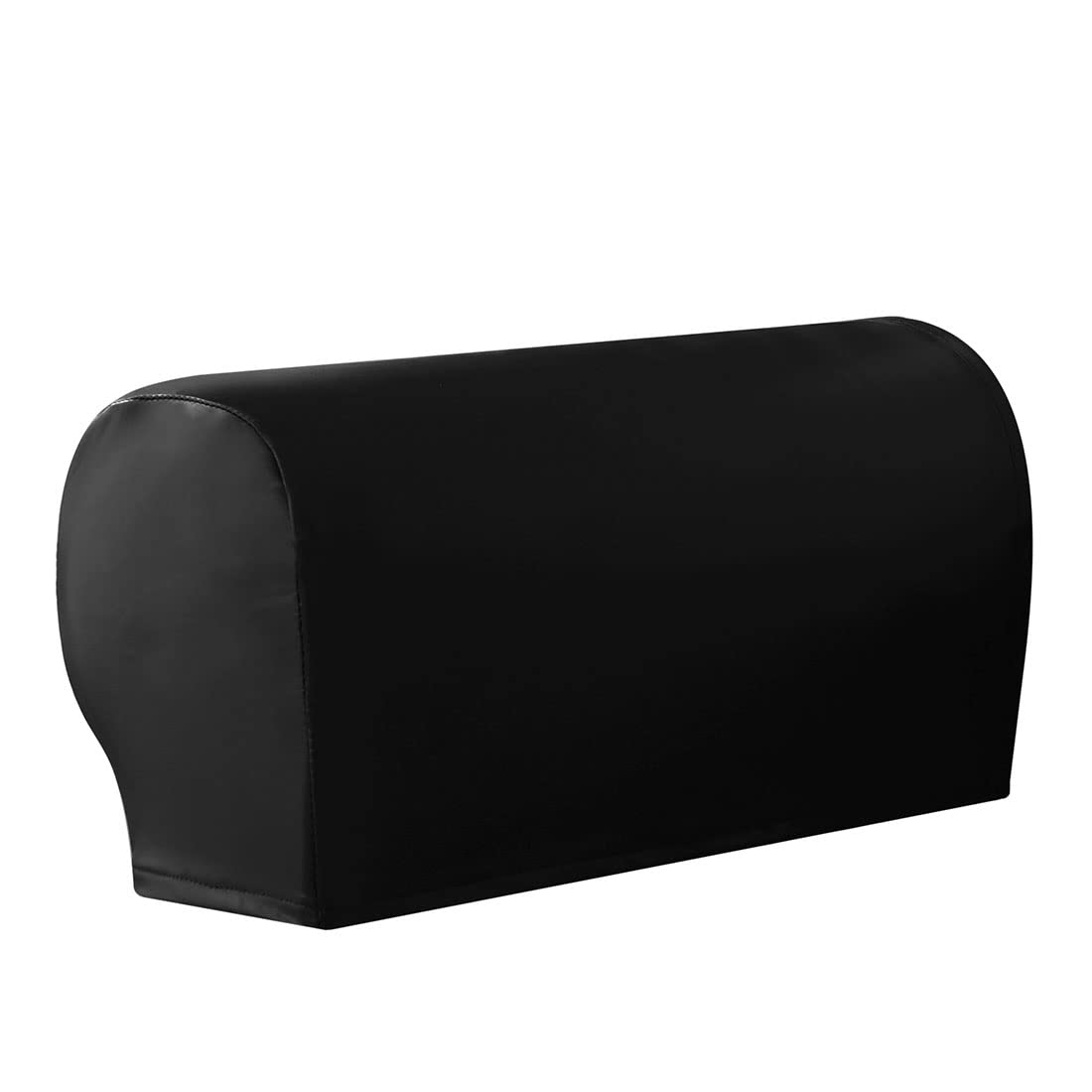 vctops Waterproof Faux Pu Leather Armrest Covers Vintage Stretch Arm Covers for Chairs Couch Sofa Armchair Slipcovers for Recliner Sofa 2pcs,Black