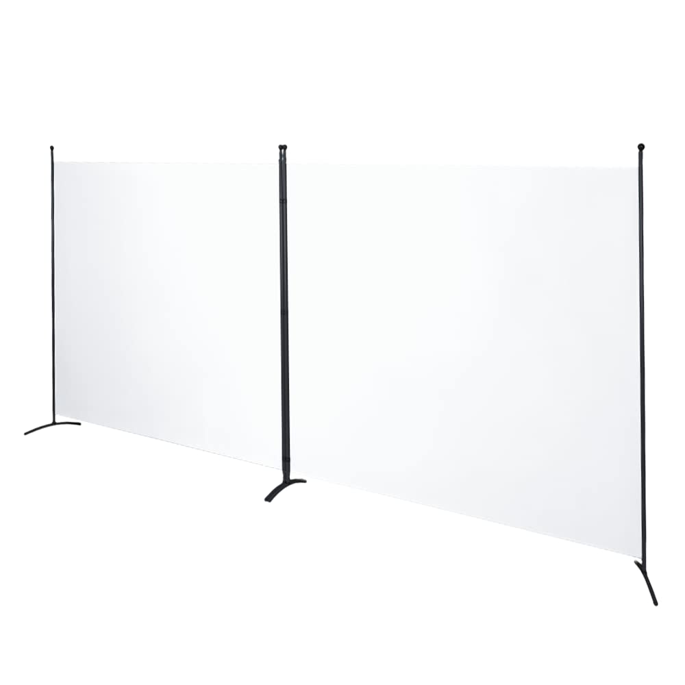SteelAid Room Divider (Double Panel) – Folding Partition Privacy Screen for Office, Classroom, Dorm Room, Kids Room, Studio, Conference - 142" x 72" - Easy to Assemble, Freestanding & Foldable
