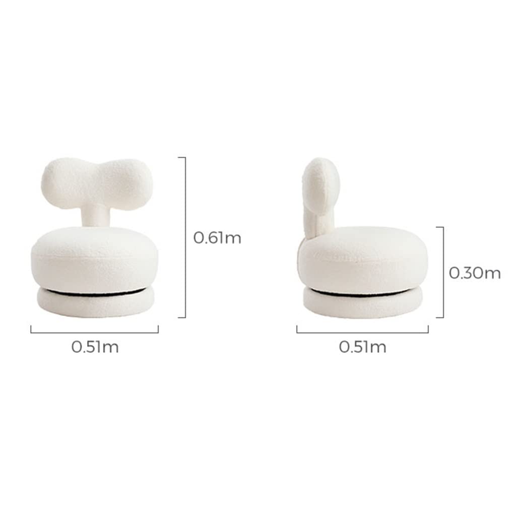 ONMYJFD Rotatable Single Lazy Susan Casual Small Seat Chair Makeup Stool Furniture Stool Bedroom