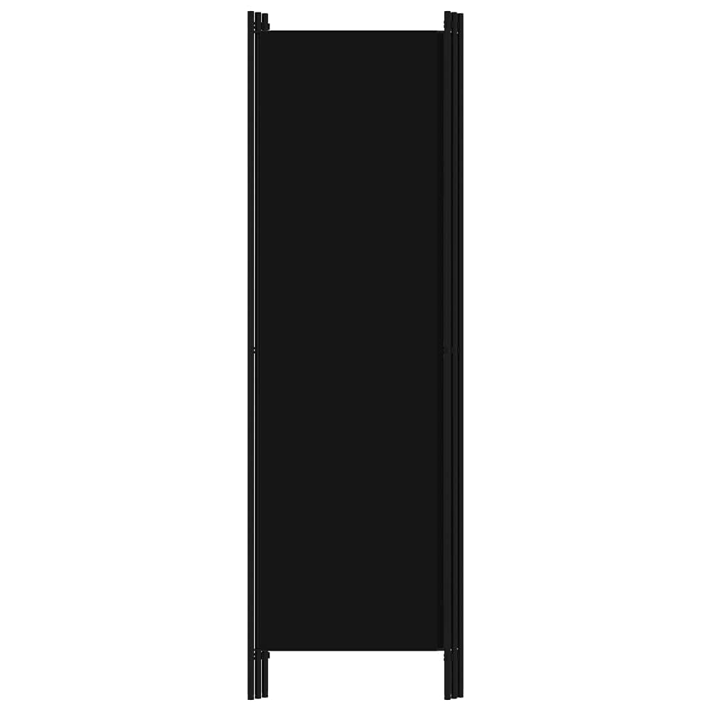 3-Panel Folding Room Divider Black, 59.1x70.9 Inches, Freestanding Privacy Screen with Powder-Coated Iron Frame and Fabric Panels for Bedroom