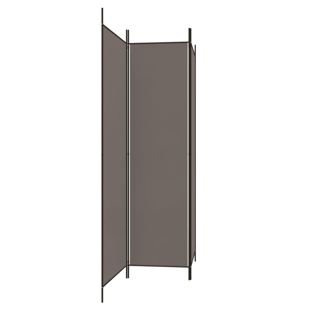 3-Panel Room Divider Anthracite 59.1x86.6 Inches Fabric Room Partition Screen, Foldable Privacy Divider for Bedroom, Blocks Sunlight, Easy Assembly