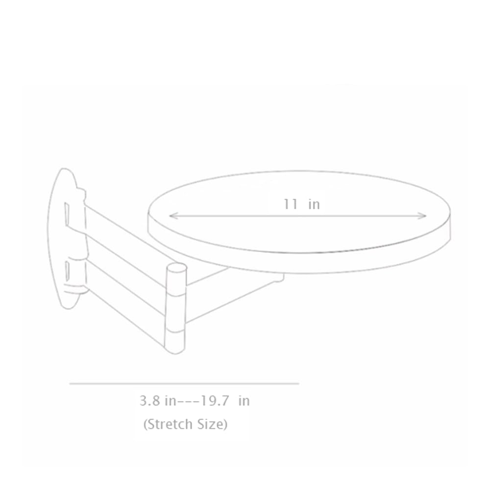 Wall Mounted Folding Table,Floating Desk for Wall,Sofa Side Table for Small Spaces,Bedside Folding Coffee Table,with Heavy-Durability Brackets, Perfect Addition to Bedside/Sofa Side/by the Desk