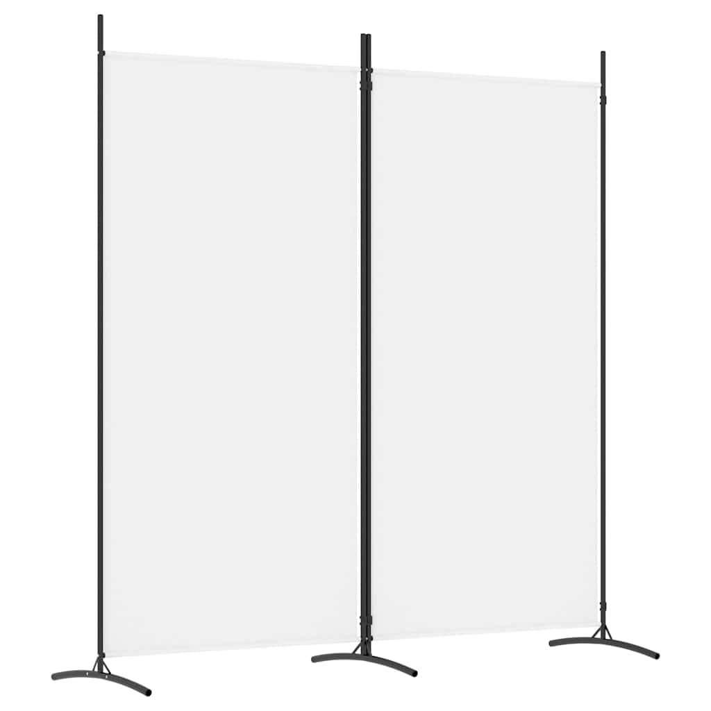 vidaXL vidaXL Room Divider, Folding Privacy Screen 2 Panel Room Divider, Freestanding Room Partition Wall Divider for Room Separation, White Fabric