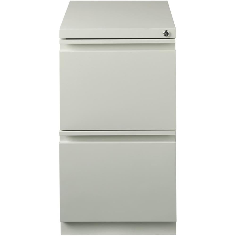 Hirsh Industries 20" Deep 2 Drawer Mobile File Cabinet File in Light Gray