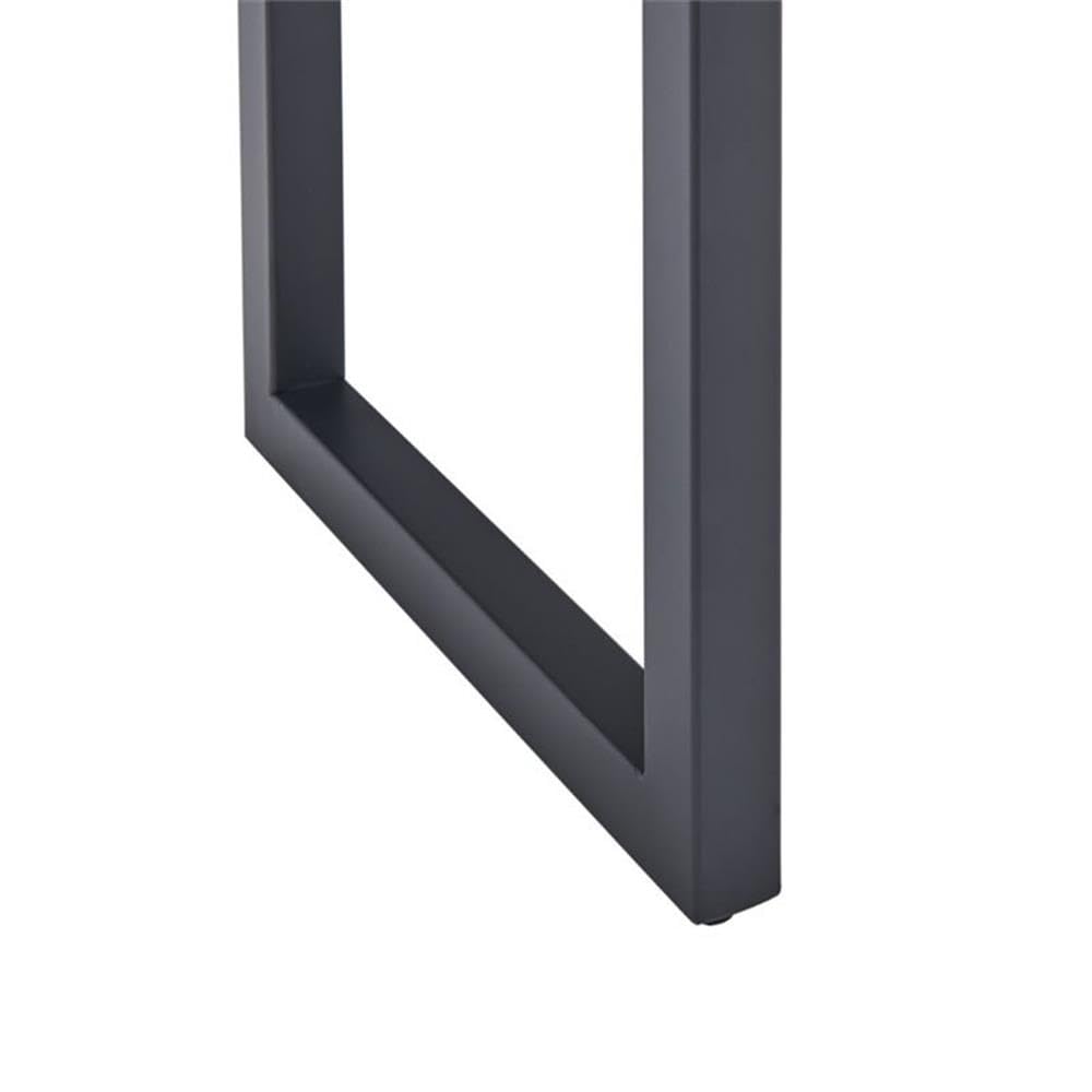 Claremont Rustic Wood Nesting End Tables, Set of 2, Solid Wood and Black-Finished Metal, Large Table 18 in. W x 14 in. D x 26 in. H, Small Table 13.5 in. W x 11.5 in. D x 26 in. H, Drawers and Shelf