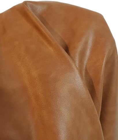 NAT Leathers | British Tan Soft Faux Vegan PU Leather by The Yard Synthetic