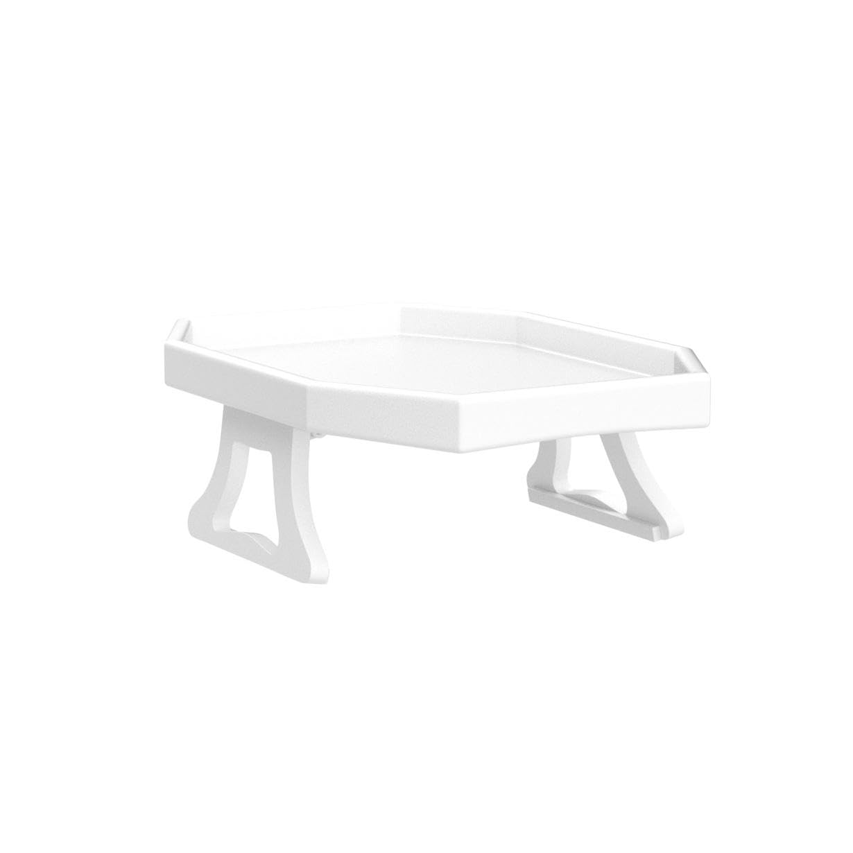 Xchouxer Sofa Arm Clip Table, Armrest Tray Table, Drinks/Remote Control/Snacks Holder (White , 2.5D x 9W x 4.5H in