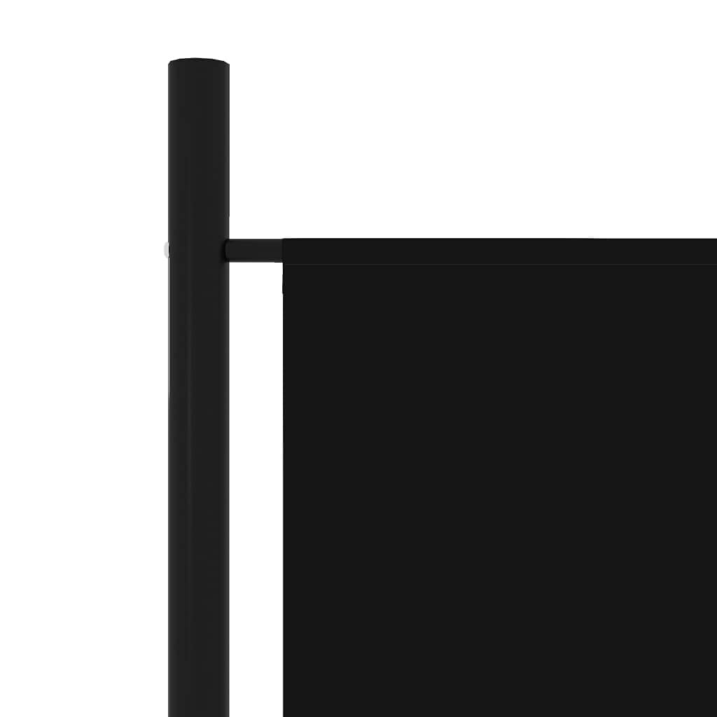 3-Panel Folding Room Divider Black, 59.1x70.9 Inches, Freestanding Privacy Screen with Powder-Coated Iron Frame and Fabric Panels for Bedroom