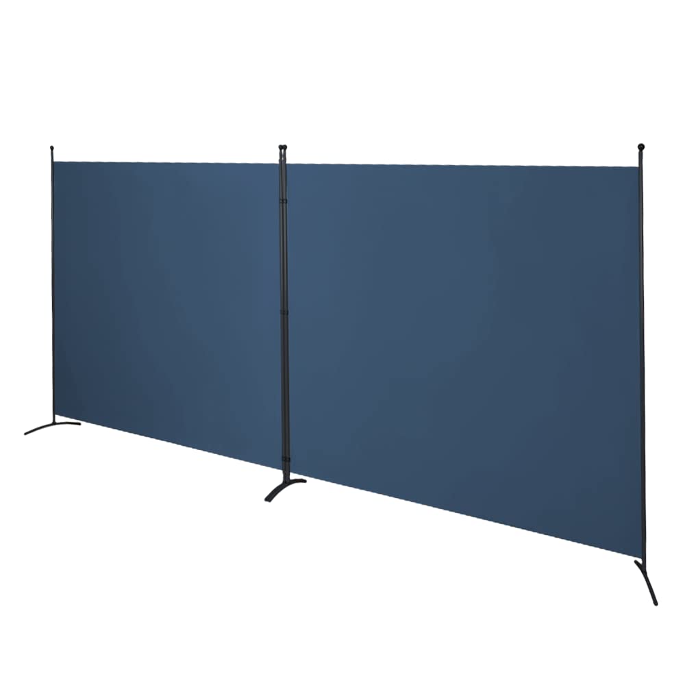 SteelAid Room Divider (Double Panel) – Folding Partition Privacy Screen for Office, Classroom, Dorm Room, Kids Room, Studio, Conference - 142" x 72" - Easy to Assemble, Freestanding & Foldable