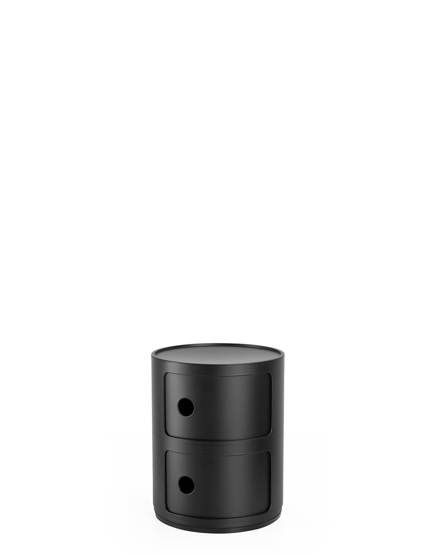 Kartell SFNT-K4986-09 Componibili 2 Storage Shelf, Diameter 12.6 x Height 15.7 inches (32 x 40 cm), Matte Black